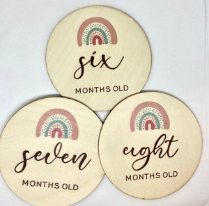 Wooden Baby Milestone Discs